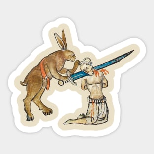 Medieval Murder Rabbit Sticker